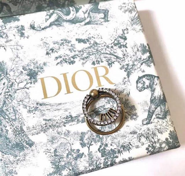 Dior飾品 迪奧經典熱銷款圓圈鏤空字母戒指  zgd1091